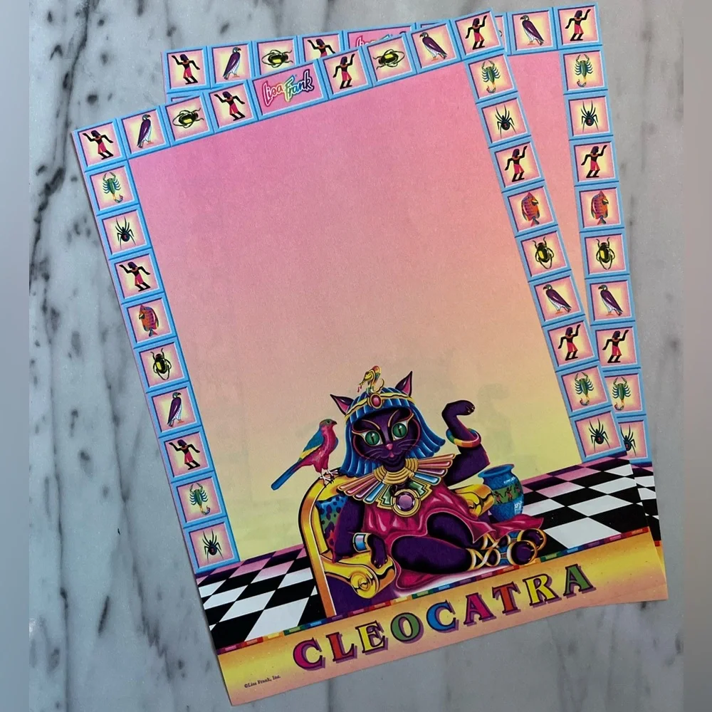 Lisa Frank Cleocatra Stationery Sheets